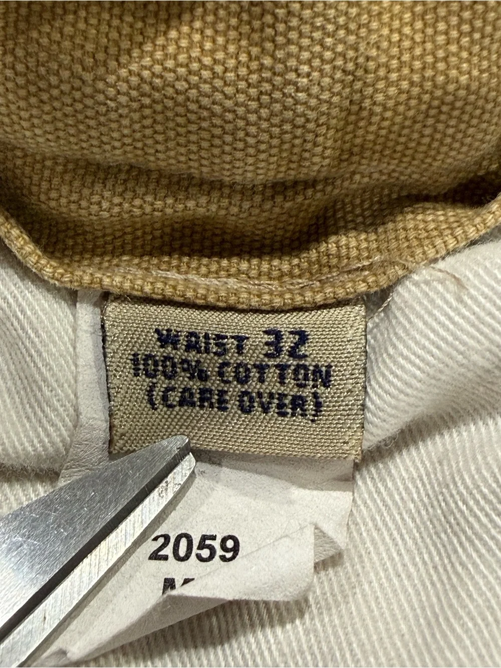 Bills Khakis Mens 32 Khaki Pleated Front Straight Leg Canvas Pants